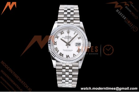 Rolex - Datejust 126234 36mm Jub Flt 904L SS/SS Wht/Rmn QF SH3235