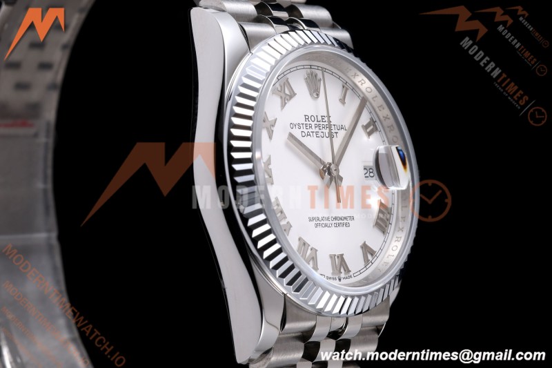 Rolex - Datejust 126234 36mm Jub Flt 904L SS/SS Wht/Rmn QF SH3235 | 롤렉스 - 데이저스트 126234 36mm 주빌리 플라이트 904L SS/SS 화이트/로마 숫자 QF SH3235