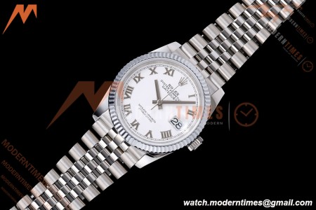 Rolex - Datejust 126234 36mm Jub Flt 904L SS/SS Wht/Rmn QF SH3235 | 롤렉스 - 데이저스트 126234 36mm 주빌리 플라이트 904L SS/SS 화이트/로마 숫자 QF SH3235