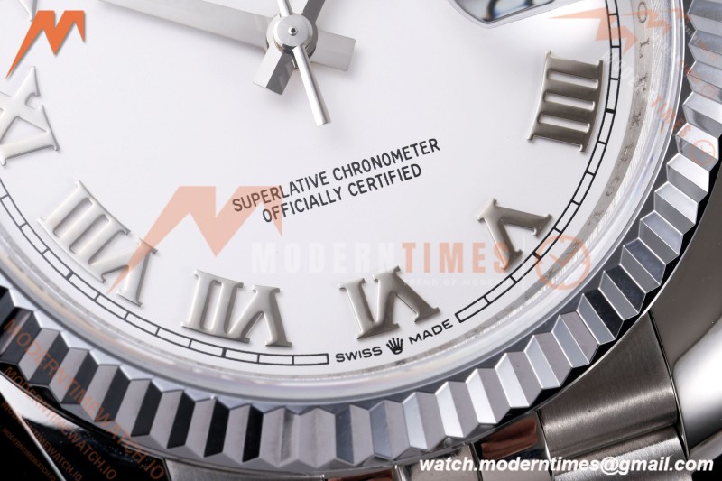 Rolex - Datejust 126234 36mm Jub Flt 904L SS/SS Wht/Rmn QF SH3235 | 롤렉스 - 데이저스트 126234 36mm 주빌리 플라이트 904L SS/SS 화이트/로마 숫자 QF SH3235