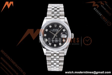 Rolex - Datejust 126234 36mm Jub Flt 904L SS/SS Blk/Dia QF SH3235