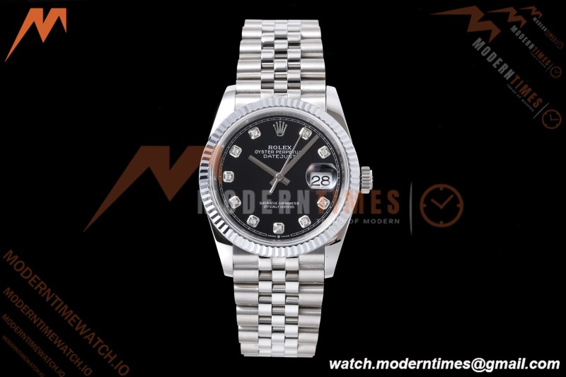 Rolex - Datejust 126234 36mm Jub Flt 904L SS/SS Blk/Dia QF SH3235