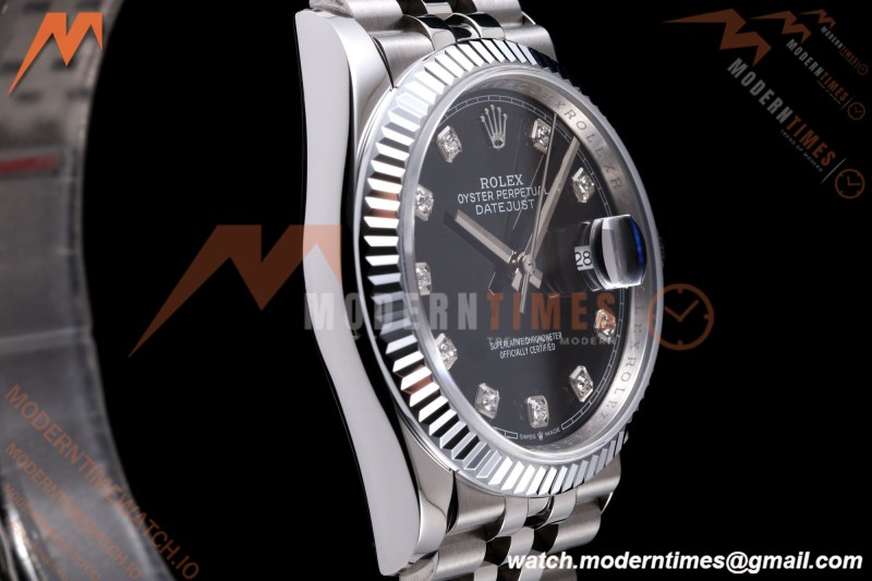 Rolex - Datejust 126234 36mm Jub Flt 904L SS/SS Blk/Dia QF SH3235