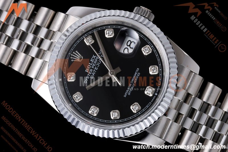 Rolex - Datejust 126234 36mm Jub Flt 904L SS/SS Blk/Dia QF SH3235