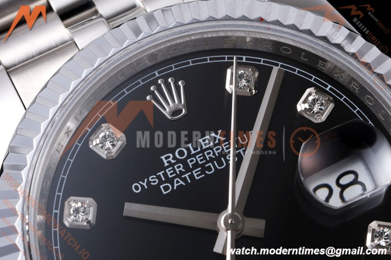 Rolex - Datejust 126234 36mm Jub Flt 904L SS/SS Blk/Dia QF SH3235