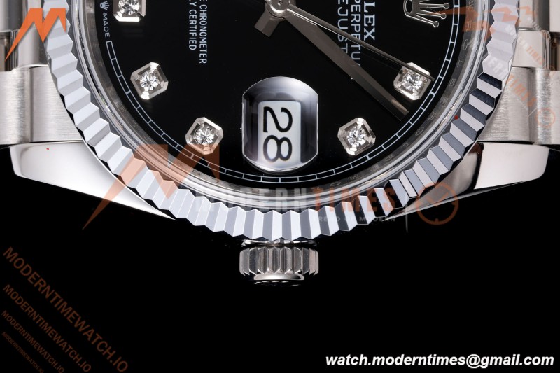 Rolex - Datejust 126234 36mm Jub Flt 904L SS/SS Blk/Dia QF SH3235