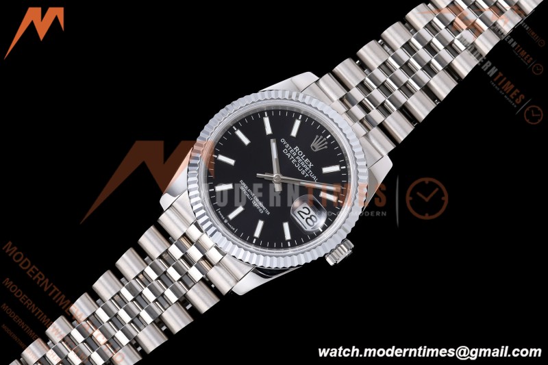 Rolex - Datejust 126234 36mm Jub Flt 904L SS/SS Blk/Stk QF SH3235