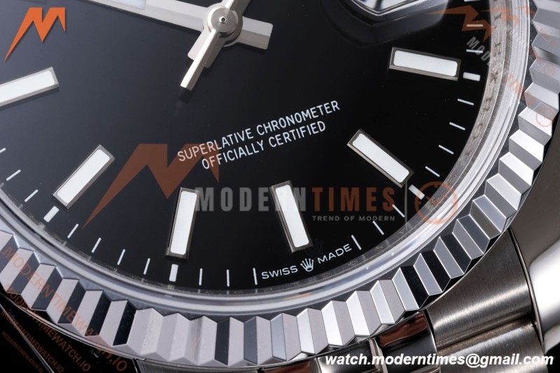 Rolex - Datejust 126234 36mm Jub Flt 904L SS/SS Blk/Stk QF SH3235