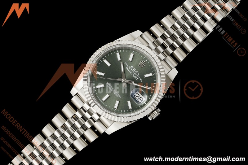 Rolex - Datejust 126234 36mm Jub Flt 904L SS/SS Mint Green ARF DD3235