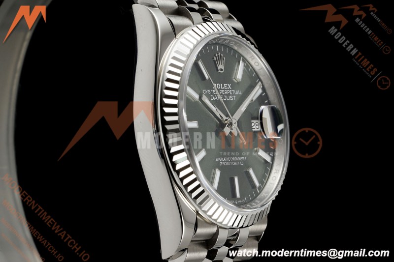 Rolex - Datejust 126234 36mm Jub Flt 904L SS/SS Mint Green VF DD3235