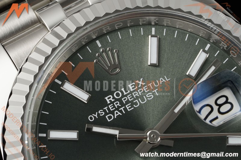 Rolex - Datejust 126234 36mm Jub Flt 904L SS/SS Mint Green VF DD3235