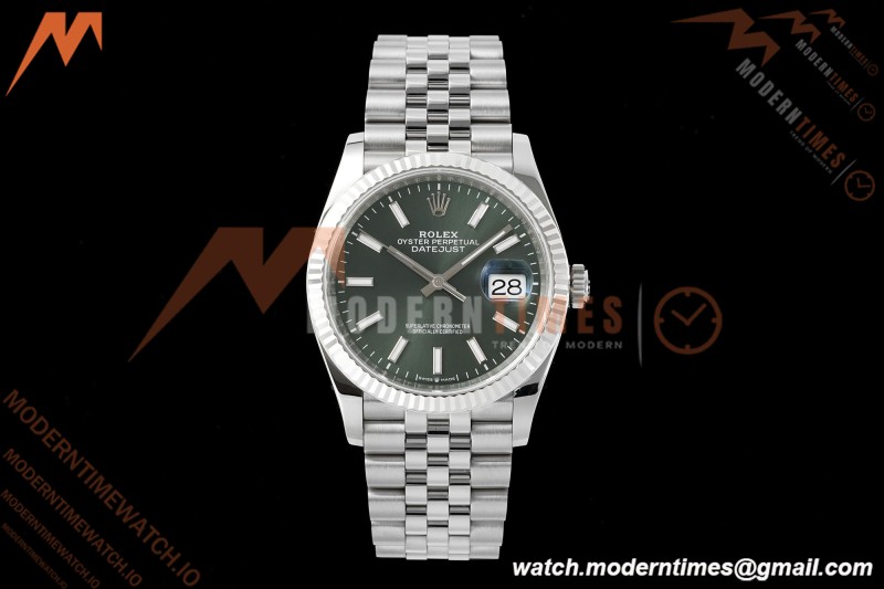 Rolex - Datejust 126234 36mm Jub Flt 904L SS/SS Mint Green VSF V2 VS3235