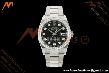 Rolex - Datejust 126284RBR 36mm Oys Dia 904L SS/SS Blk/Dia VSF VS3235 | 롤렉스 - 데이저스트 126284RBR 36mm 오이스터 다이아 904L 스테인리스 스틸/스테인리스 스틸 블랙/다이아 VSF VS3235