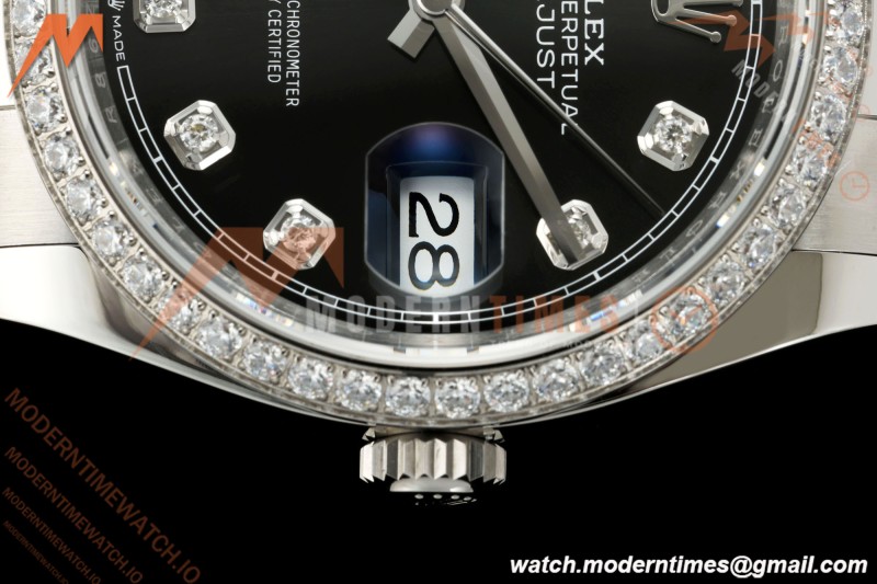 Rolex - Datejust 126284RBR 36mm Oys Dia 904L SS/SS Blk/Dia VSF VS3235 | 롤렉스 - 데이저스트 126284RBR 36mm 오이스터 다이아 904L 스테인리스 스틸/스테인리스 스틸 블랙/다이아 VSF VS3235
