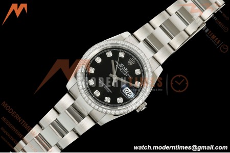 Rolex - Datejust 126284RBR 36mm Oys Dia 904L SS/SS Blk/Dia VSF VS3235 | 롤렉스 - 데이저스트 126284RBR 36mm 오이스터 다이아 904L 스테인리스 스틸/스테인리스 스틸 블랙/다이아 VSF VS3235
