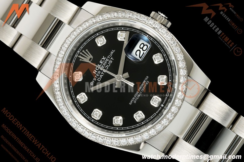 Rolex - Datejust 126284RBR 36mm Oys Dia 904L SS/SS Blk/Dia VSF VS3235 | 롤렉스 - 데이저스트 126284RBR 36mm 오이스터 다이아 904L 스테인리스 스틸/스테인리스 스틸 블랙/다이아 VSF VS3235