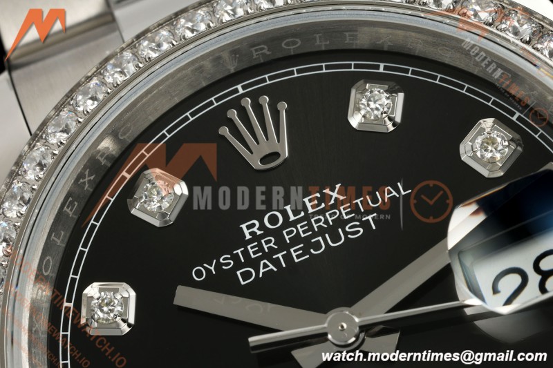 Rolex - Datejust 126284RBR 36mm Oys Dia 904L SS/SS Blk/Dia VSF VS3235 | 롤렉스 - 데이저스트 126284RBR 36mm 오이스터 다이아 904L 스테인리스 스틸/스테인리스 스틸 블랙/다이아 VSF VS3235