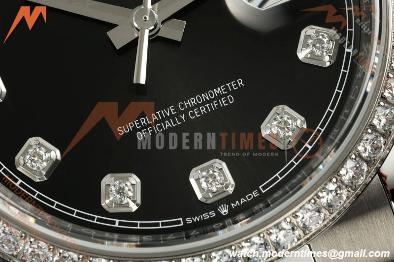 Rolex - Datejust 126284RBR 36mm Oys Dia 904L SS/SS Blk/Dia VSF VS3235 | 롤렉스 - 데이저스트 126284RBR 36mm 오이스터 다이아 904L 스테인리스 스틸/스테인리스 스틸 블랙/다이아 VSF VS3235