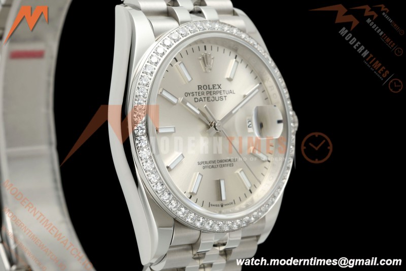 Rolex - Datejust 126284RBR 36mm Jub Dia 904L SS/SS Silv/Dia VSF VS3235