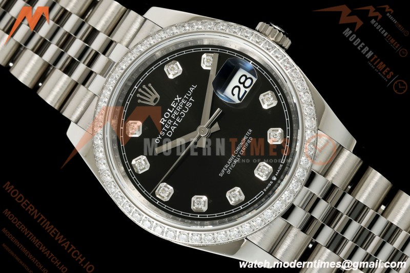 Rolex - Datejust 126284RBR 36mm Jub Dia 904L SS/SS Blk/Dia VSF VS3235