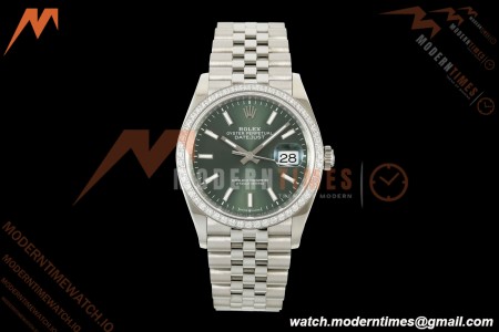 Rolex - Datejust 126284RBR 36mm Jub Dia 904L SS/SS Grn/Dia VSF VS3235