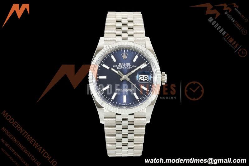 Rolex - Datejust 126234 36mm Jub Flt 904L SS/SS Blue/Stk VF DD3235
