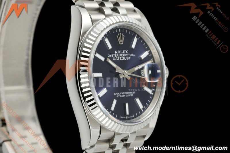 Rolex - Datejust 126234 36mm Jub Flt 904L SS/SS Blue/Stk VF DD3235