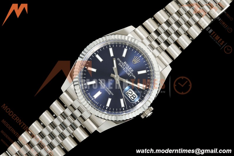 Rolex - Datejust 126234 36mm Jub Flt 904L SS/SS Blue/Stk VF DD3235