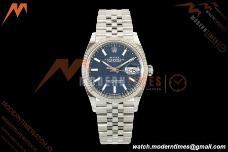 Rolex - Datejust 126234 36mm Jub Flt 904L SS/SS F-Blu/Stk VF DD3235