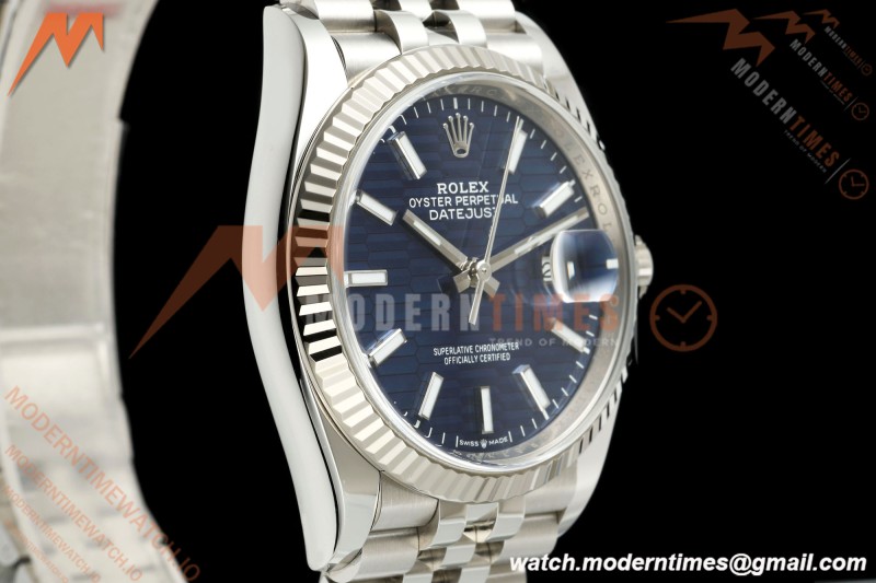 Rolex - Datejust 126234 36mm Jub Flt 904L SS/SS F-Blu/Stk VF DD3235
