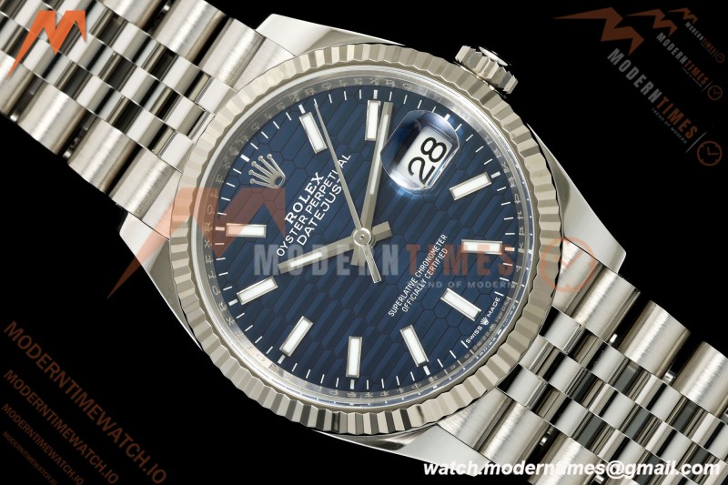 Rolex - Datejust 126234 36mm Jub Flt 904L SS/SS F-Blu/Stk VF DD3235