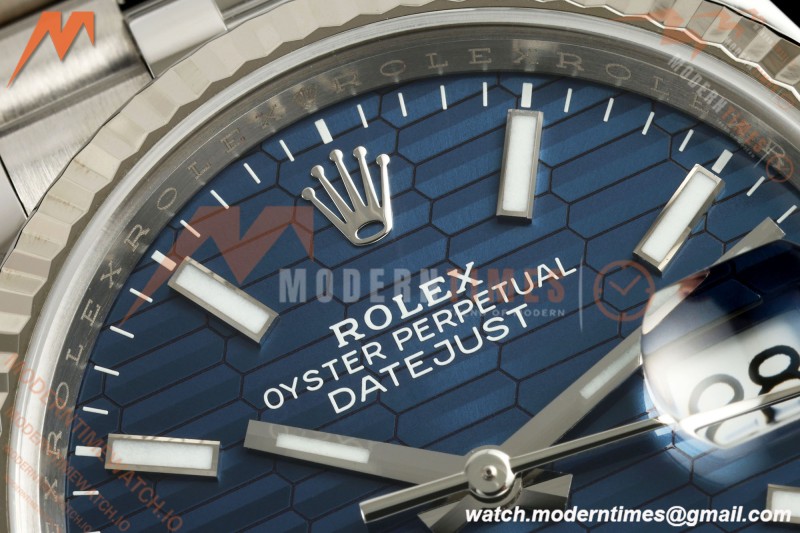 Rolex - Datejust 126234 36mm Jub Flt 904L SS/SS F-Blu/Stk VF DD3235