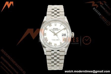 Rolex - Datejust 126234 36mm Jub Flt 904L SS/SS Wht/Rmn VF DD3235 | 롤렉스 - 데이트저스트 126234 36mm 주빌리 플라이트 904L SS/SS 화이트/로마 VF DD3235