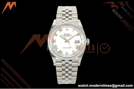 Rolex - Datejust 126234 36mm Jub Flt 904L SS/SS Wht/Rmn VF DD3235