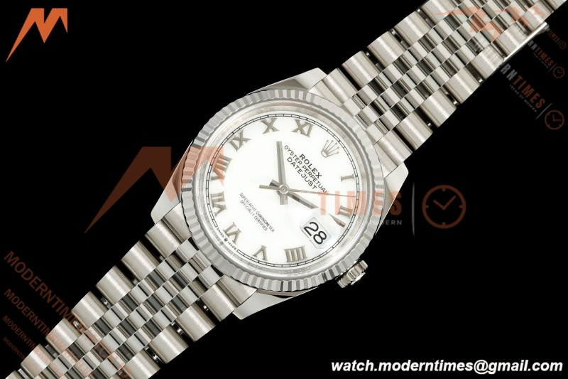 Rolex - Datejust 126234 36mm Jub Flt 904L SS/SS Wht/Rmn VF DD3235 | 롤렉스 - 데이트저스트 126234 36mm 주빌리 플라이트 904L SS/SS 화이트/로마 VF DD3235