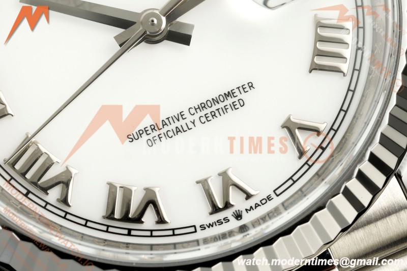 Rolex - Datejust 126234 36mm Jub Flt 904L SS/SS Wht/Rmn VF DD3235 | 롤렉스 - 데이트저스트 126234 36mm 주빌리 플라이트 904L SS/SS 화이트/로마 VF DD3235