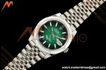 Rolex - Datejust 126334 41mm Jub Flt 904L SS/SS Ombre Green/Stk QF JH3235 Free Sprung