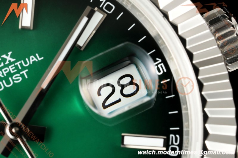 Rolex - Datejust 126334 41mm Oys Flt 904L SS/SS Ombre Green/Stk QF JH3235 Free Sprung