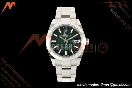 Rolex - Datejust 126300 41mm 904L  Oys Smt SS/SS Ombre Green/Stk ARF DD3235