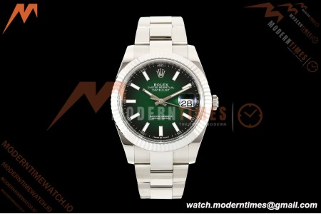 Rolex - Datejust 126334 41mm Oys Flt 904L SS/SS Ombre Green/Stk SEEKF DD3235