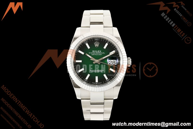 Rolex - Datejust 126334 41mm Oys Flt 904L SS/SS Ombre Green/Stk SEEKF DD3235