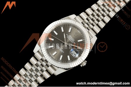 Rolex - Datejust 126334 41mm Jub Flt 904L SS/SS Grey/Stk RWF JH3235 Free Sprung