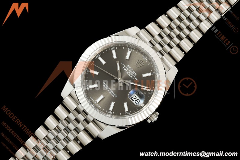 Rolex - Datejust 126334 41mm Jub Flt 904L SS/SS Grey/Stk RWF JH3235 Free Sprung