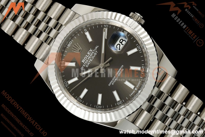 Rolex - Datejust 126334 41mm Jub Flt 904L SS/SS Grey/Stk RWF JH3235 Free Sprung
