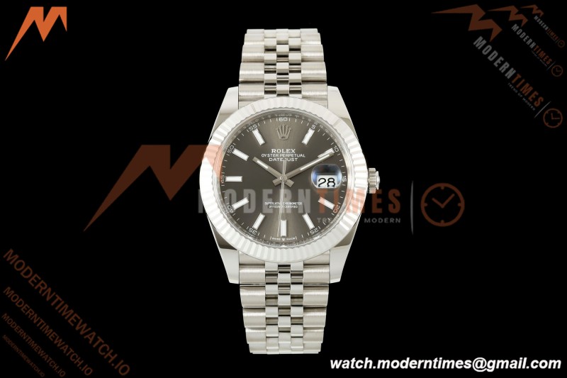 Rolex - Datejust 126334 41mm Jub Flt 904L SS/SS Grey/Stk RWF JH3235 Free Sprung