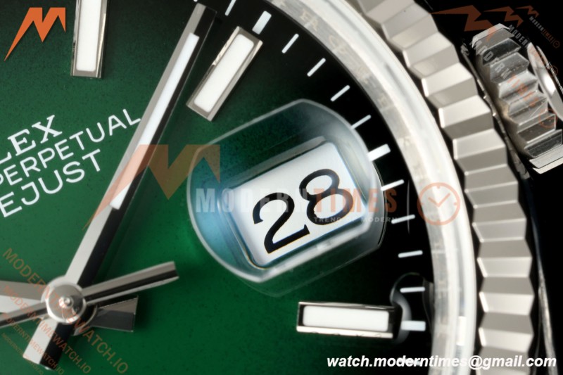 Rolex - Datejust 126234 36mm Jub Flt 904L SS/SS Ombre Green/Stk VSF V2 DD3235