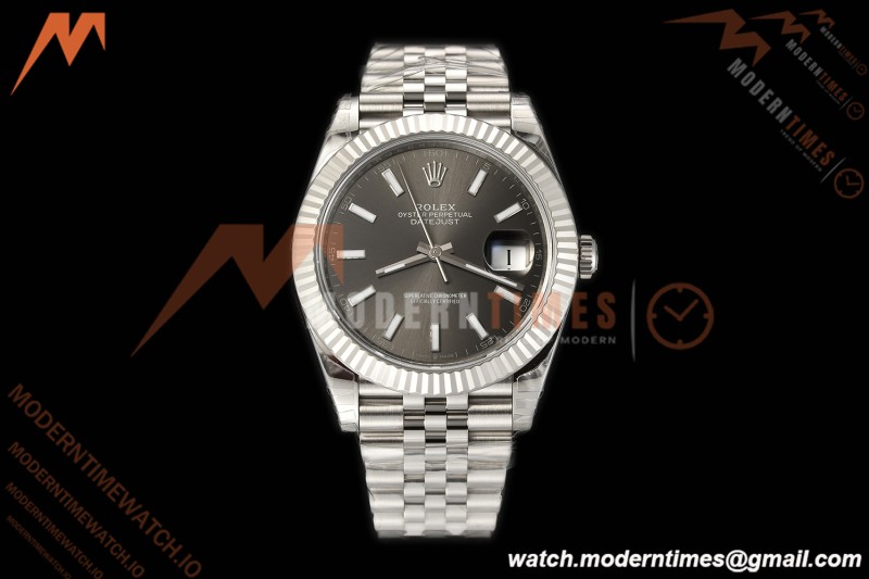 Rolex - Datejust 126334 41mm Jub Flt 904L SS/SS Grey/Stk VSF DD3235 Free Sprung