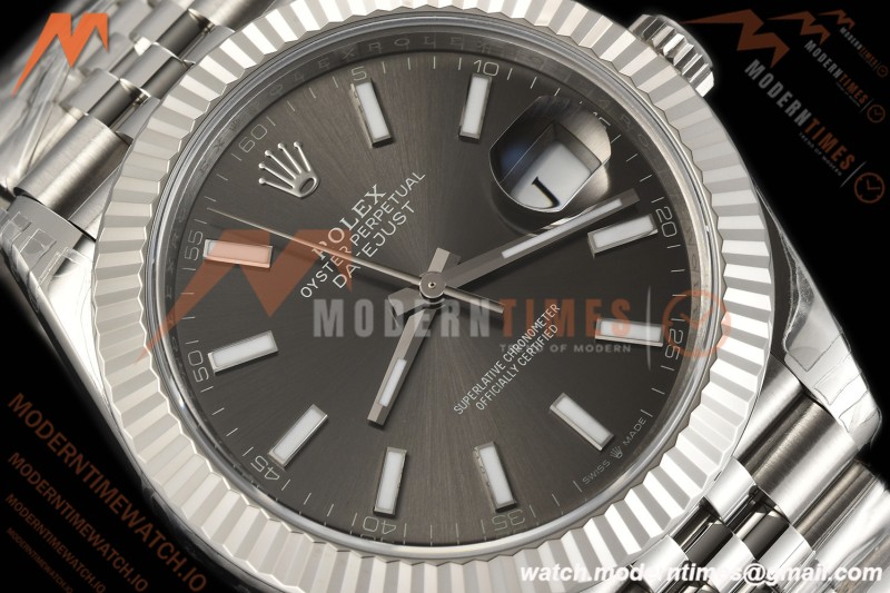Rolex - Datejust 126334 41mm Jub Flt 904L SS/SS Grey/Stk VSF DD3235 Free Sprung
