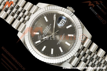 Rolex - Datejust 126334 41mm Jub Flt 904L SS/SS Grey/Stk SEEK VR3235