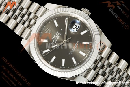 Rolex - Datejust 126334 41mm Jub Flt 904L SS/SS Grey/Stk SEEK VR3235